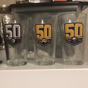 Buffalo sabres 50th anniversary cup glasses.